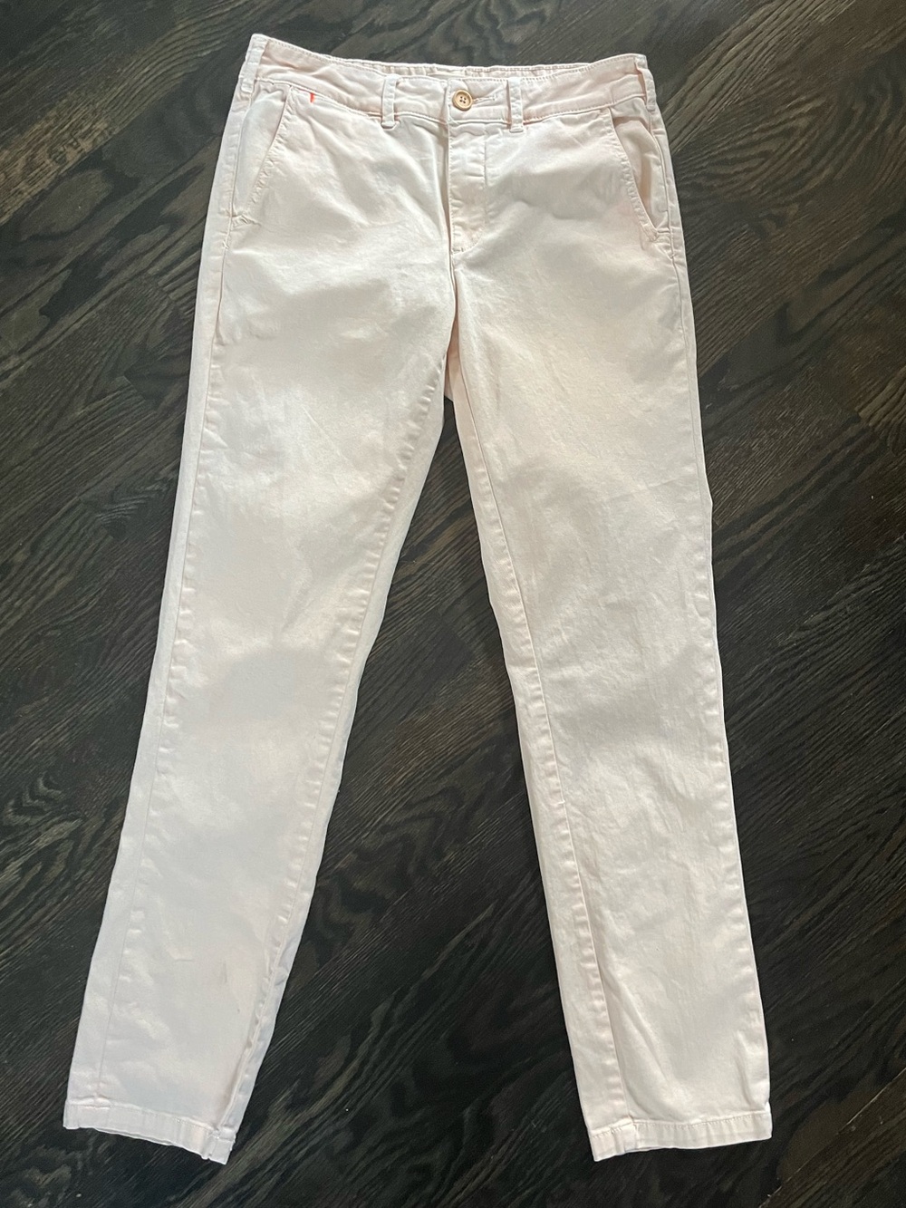 Chino By Anthropologie Peach Relaxed Straight-Leg Mid-Rise Cotton Pants Size 26